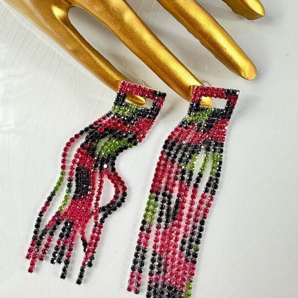 Zara Rhinestone Earrings - Picture 10 of 11